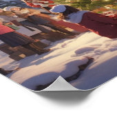 アニメスタイルのホワイトクリスマスの素晴らしい ポスター (角)