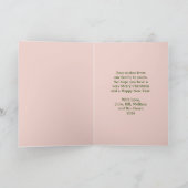 アニメスタイルの女の子とクリスマスツリーカード カード (内部)