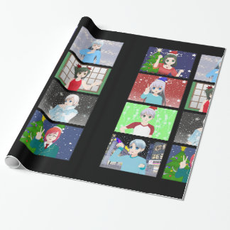 アニメスタイルクリスマスラッピング紙 ラッピングペーパー