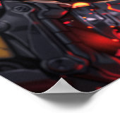 アニメスタイルコンセプトアートの背景（赤地） ポスター (角)