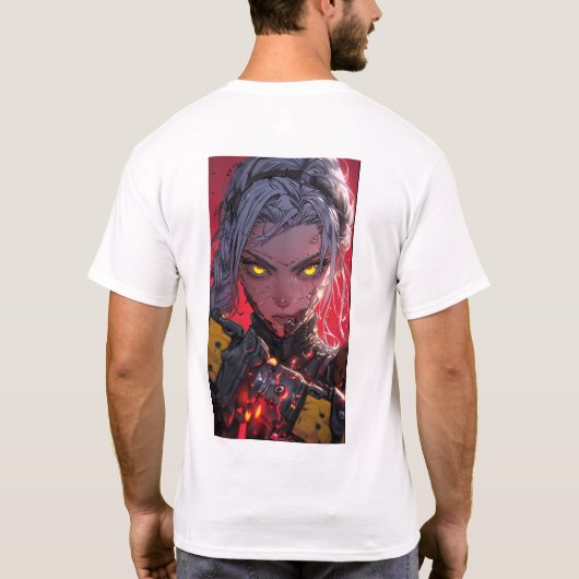 アニメスタイルコンセプトアートTシャツ Tシャツ (裏面)