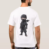 アニメスタイル忍者戦士ボーイズ誕生日パーティー Tシャツ (裏面)