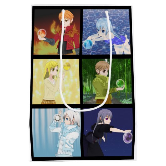 アニメスタイル要素抱き枕 ミディアムペーパーバッグ (裏面)