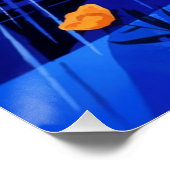 アニメスタイル雨の日ガールポスターウォールアート ポスター (コーナー)