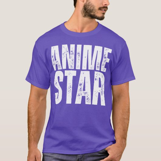アニメスターの面白いデザイン Tシャツ (正面)