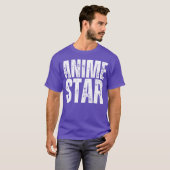 アニメスターの面白いデザイン Tシャツ (正面フル)
