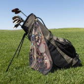 アニメスチームパンク角化美しいwithスターモノクル ゴルフタオル (グリーン)