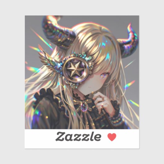 アニメスチームパンク角化美しいwithスターモノクル シール (シート)