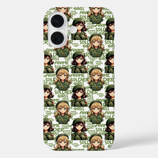 アニメソルジャーガールズパターンデザイン Case-Mate iPhoneケース (裏面)