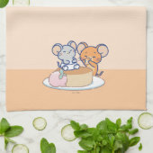 アニメタフィーとジェリー・チーズケーキ キッチンタオル (折り畳み)