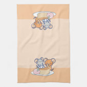 アニメタフィーとジェリー・チーズケーキ キッチンタオル (縦)