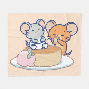 アニメタフィーとジェリー・チーズケーキ フリースブランケット