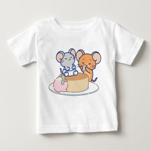 アニメタフィーとジェリー・チーズケーキ ベビーTシャツ (正面)