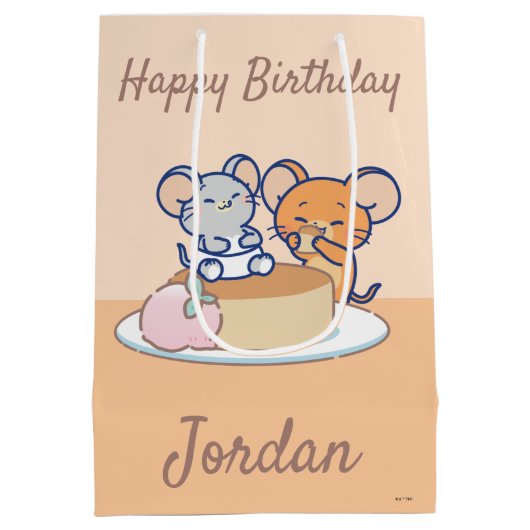 アニメタフィーとジェリー・チーズケーキ ミディアムペーパーバッグ (裏面)