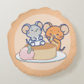 アニメタフィーとジェリー・チーズケーキ ラウンドクッション (裏面)