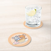 アニメタフィーとジェリー・チーズケーキ ラウンドペーパーコースター (インサイチュ)