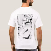 アニメデザインの白いTシャツ Tシャツ (裏面)