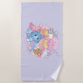 アニメトムとジェリーキャンディパーティー ビーチタオル (正面)