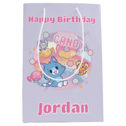 アニメトムとジェリーキャンディパーティー ミディアムペーパーバッグ (正面)