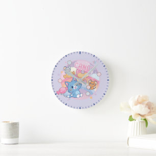アニメトムとジェリーキャンディパーティー ラウンド壁時計