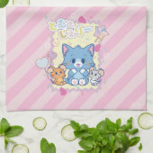 アニメトムとジェリーストロベリーおもしろい キッチンタオル (折り畳み)