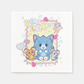 アニメトムとジェリーストロベリーおもしろい スタンダードカクテルナプキン (正面)