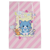 アニメトムとジェリーストロベリーおもしろい ミディアムペーパーバッグ (裏面)