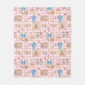 アニメトムとジェリーベーカリー柄 フリースブランケット (正面)