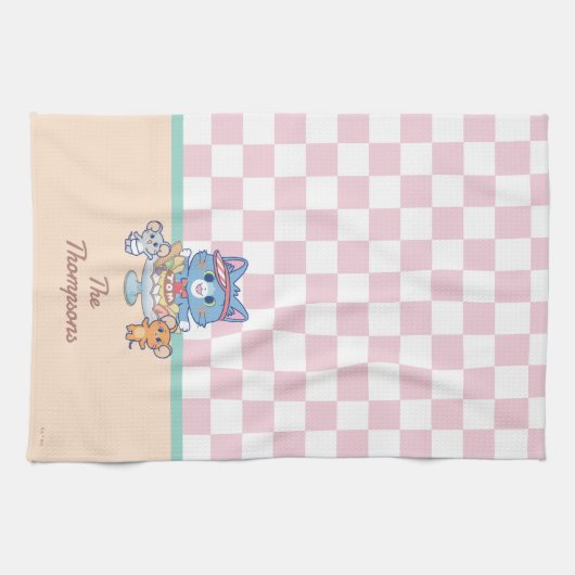 アニメトム、ジェリー、タッフィーのデザート・パーラー キッチンタオル (横)
