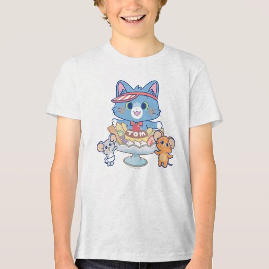 アニメトム、ジェリー、タッフィーのデザート・パーラー トライブレンドTシャツ (正面)