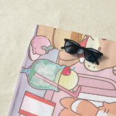 アニメトム、ジェリー、タッフィーのデザート・パーラー ビーチタオル (インサイチュ)