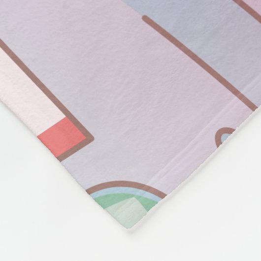 アニメトム、ジェリー、タッフィーのデザート・パーラー フリースブランケット (角)