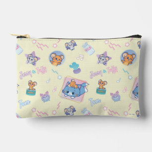 アニメトム、ジェリー、タフィーの遊び時間パターン アクセサリーポーチ