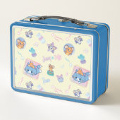 アニメトム、ジェリー、タフィーの遊び時間パターン メタルランチボックス (裏面)