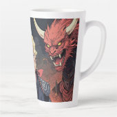 アニメトランプ – 拳を上げる カフェラテマグ (右)