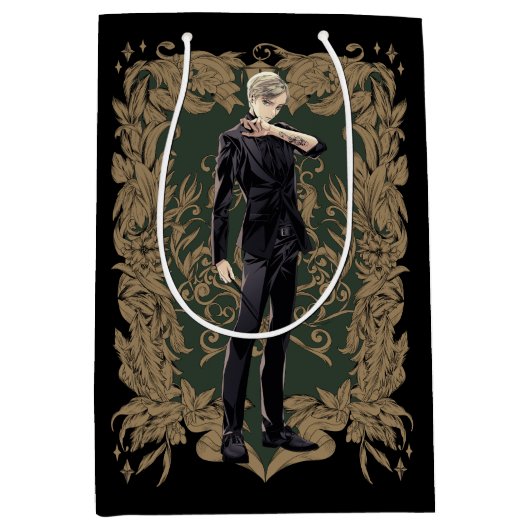 アニメドラコマルフォイ華美フレーム ミディアムペーパーバッグ (正面)