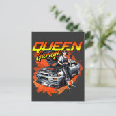 アニメドリフト整備士カー – ガレージクイーンアート シーズンポストカード (スタンド正面)