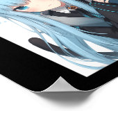 アニメネコキャットガールパステルかわいい日本のワイフO ポスター (角)