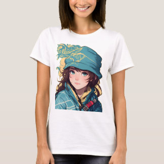 アニメハイカーガール エラ マウンテン アドベンチャー Tシャツ