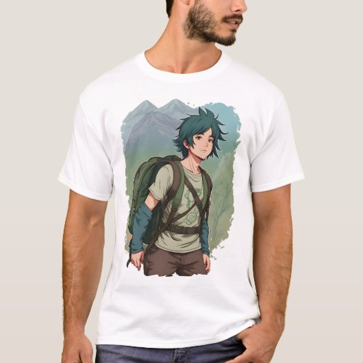 アニメハイカー少年山冒険Tシャツ Tシャツ (正面)