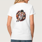 アニメバスケットボールTシャツ Tシャツ (裏面)