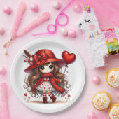 アニメバレンタイン ペーパープレート (パーティー)