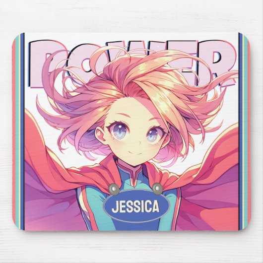 アニメパワーヒーローガール マウスパッド (正面)