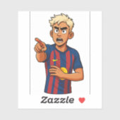 アニメパワー移動! | 若いサッカー選手のシール シール (シート)