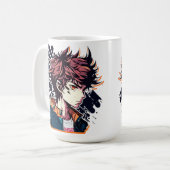 アニメパワー: 若き漫画キャラクターデザイン コーヒーマグカップ (正面左)