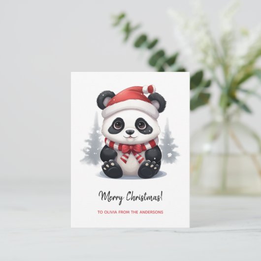 アニメパンダベアーサンタメリークリスマス シーズンポストカード (スタンド正面)