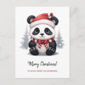 アニメパンダベアーサンタメリークリスマス シーズンポストカード (正面)