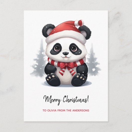 アニメパンダベアーサンタメリークリスマス シーズンポストカード (正面)