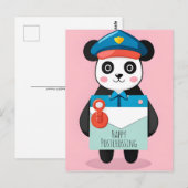 アニメパンダ、ハッピーポストクロッシング。 ポストカード (正面/裏面)