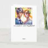 アニメパーソナライズされたカップルおめでとう カード (裏面)